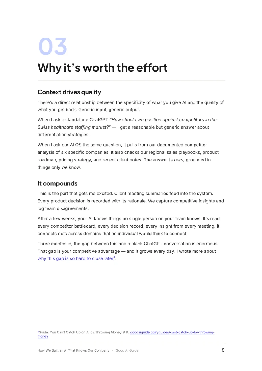 Page 8 du document: 3. Why it’s worth the effort