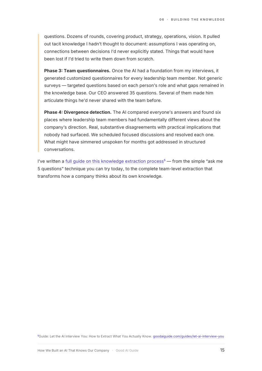 Page 15 du document: 6. Building the knowledge